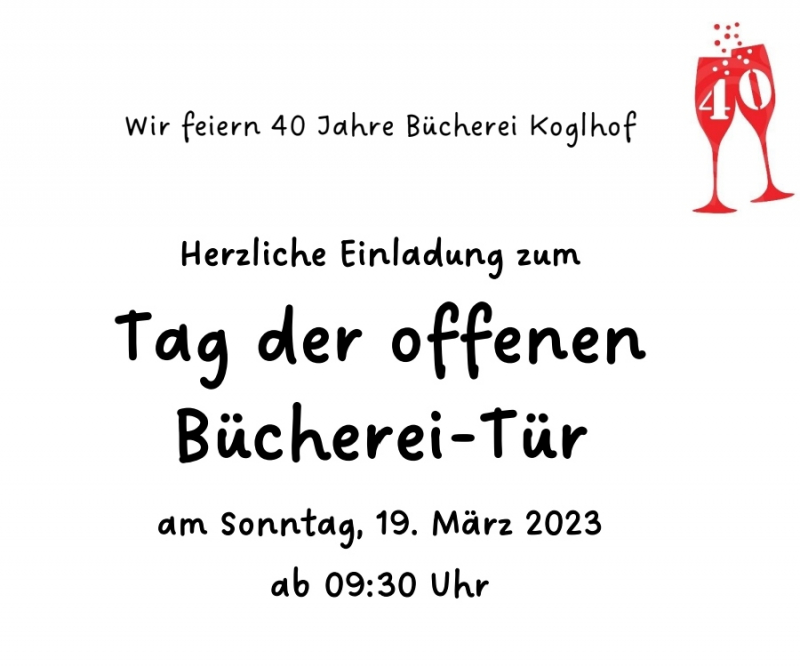 Einladung zum Tag der offenen Bücherei-Tür